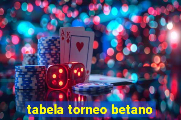 tabela torneo betano